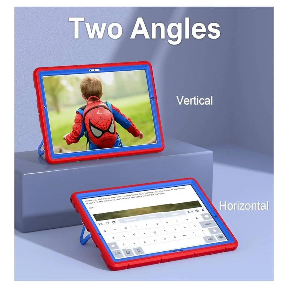 Red and Blue Tablet Cover with Stand and Full Protection